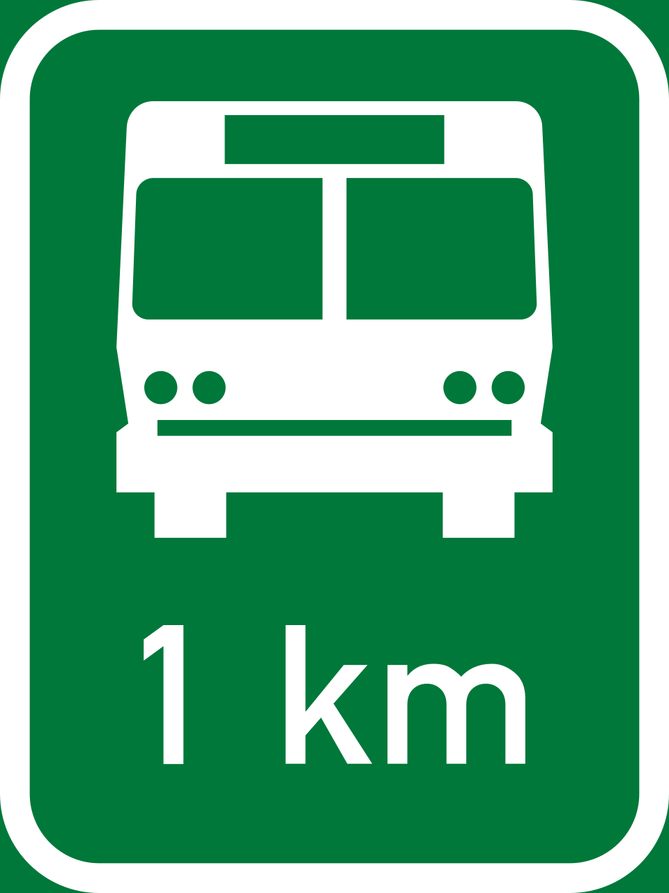 Bus stop ahead (IN16)