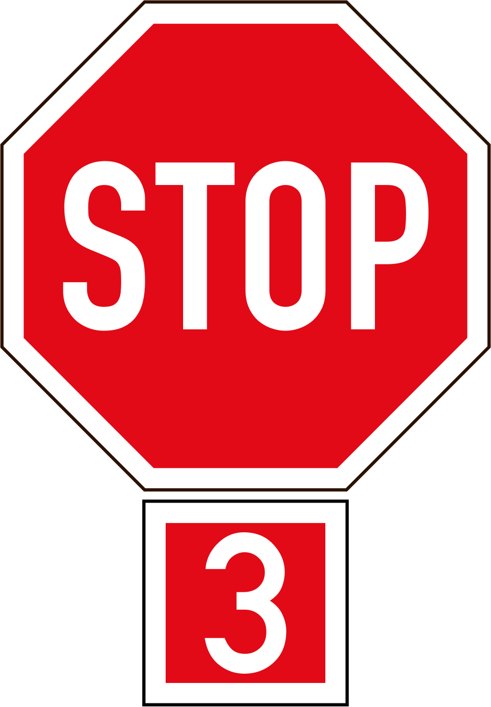 3-way stop (R1.3)