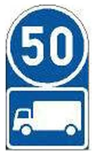 Minimum speed, goods vehicles (R101-568)