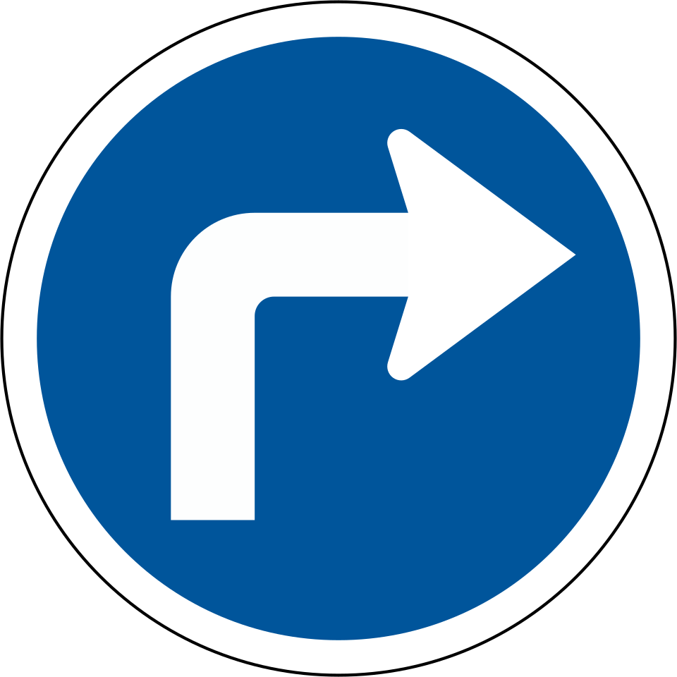 Turn right only