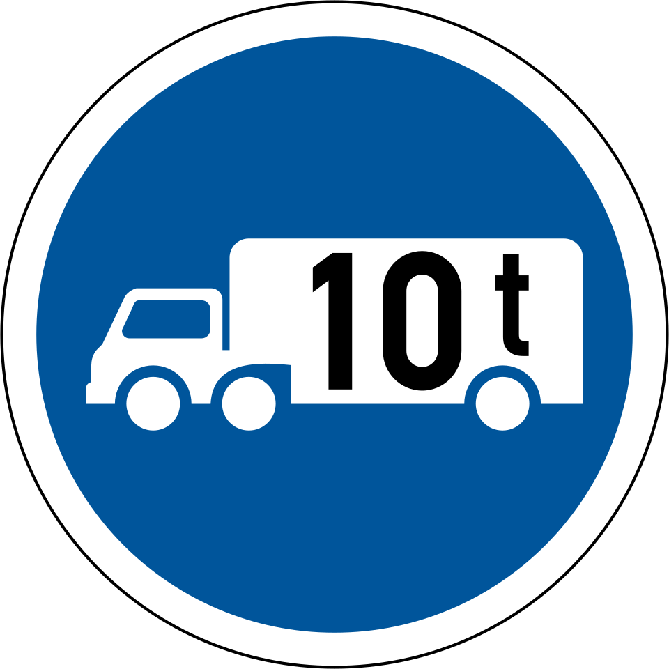 Goods vehicles exceeding an indicated GVM