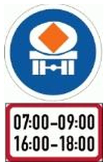 Vehicles conveying dangerous goods only, two time periods…