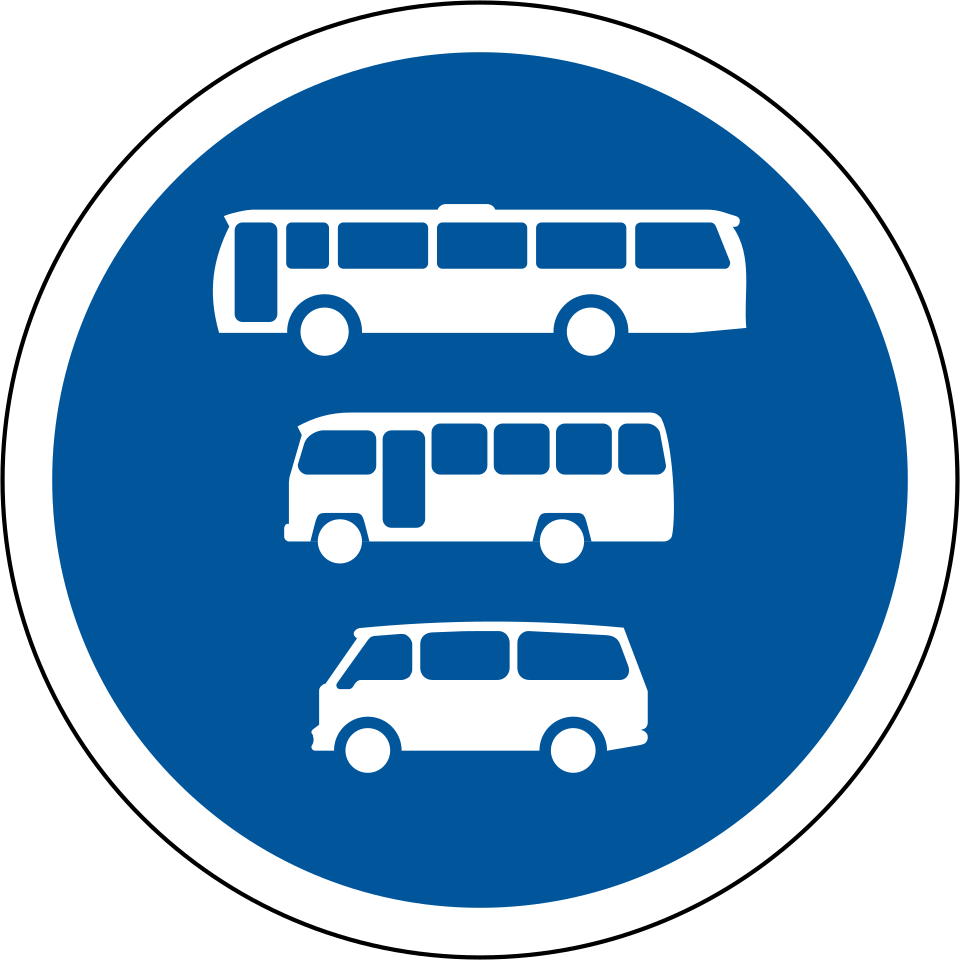 Buses, midi buses and minibuses only