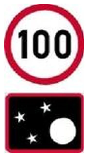 Speed limit, night time (R201-100-512)