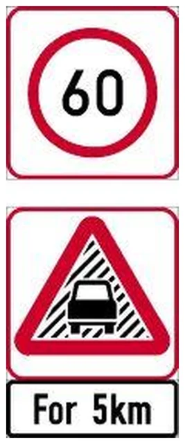 Speed limit and reduced visibility, for a distance…