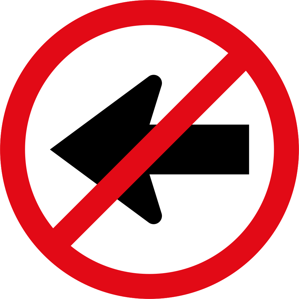 Left turn prohibited (R211)