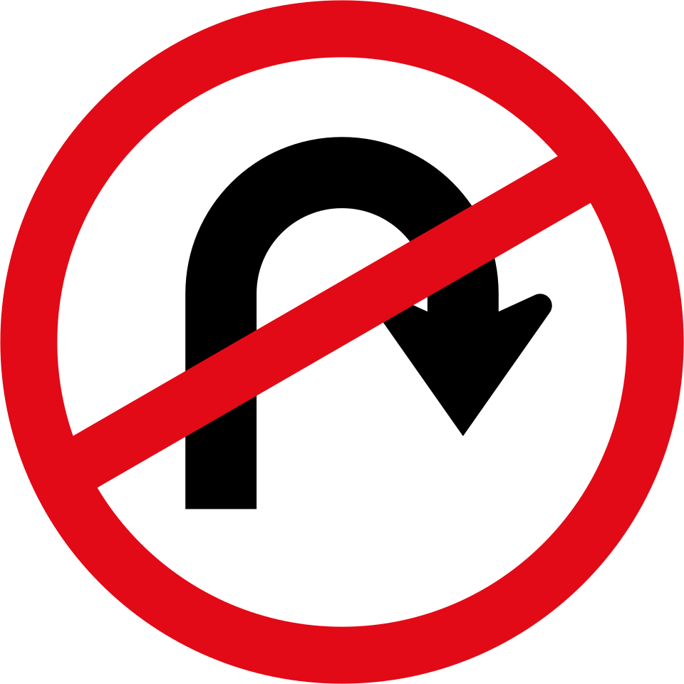 U-turn prohibited (R213)