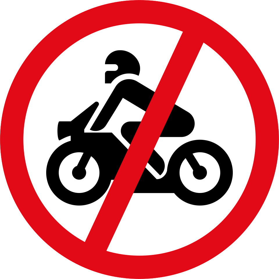 Motorcycles prohibited (R222)