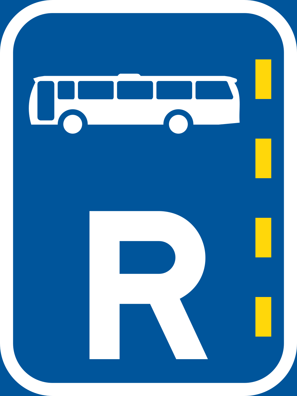 Bus lane reservation (R302)