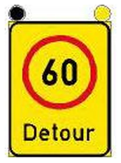 Speed limit with a text message (temporary) (TR201-RB / RE)