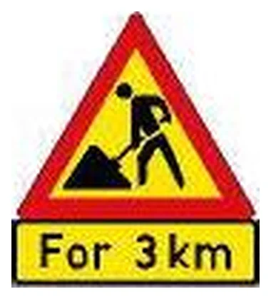Roadworks for a distance (temporary) (TW336+TIN11.2)