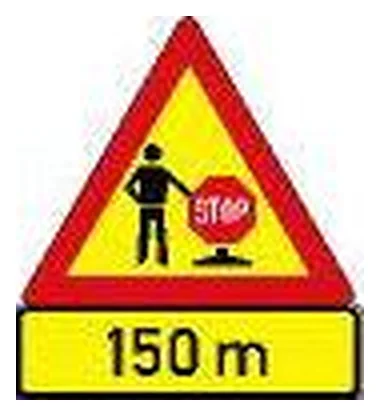 "Stop/Go" control ahead, a distance ahead (temporary)…