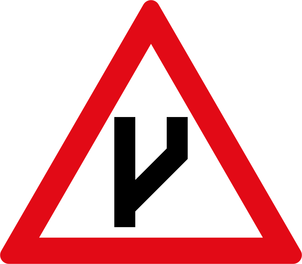 Beginning of dual roadway (W118)