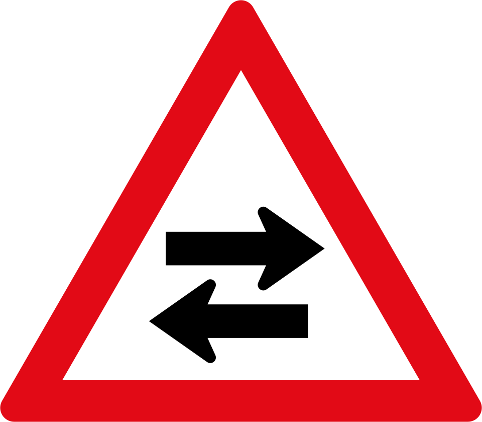 Two-way traffic crossroad (W213)