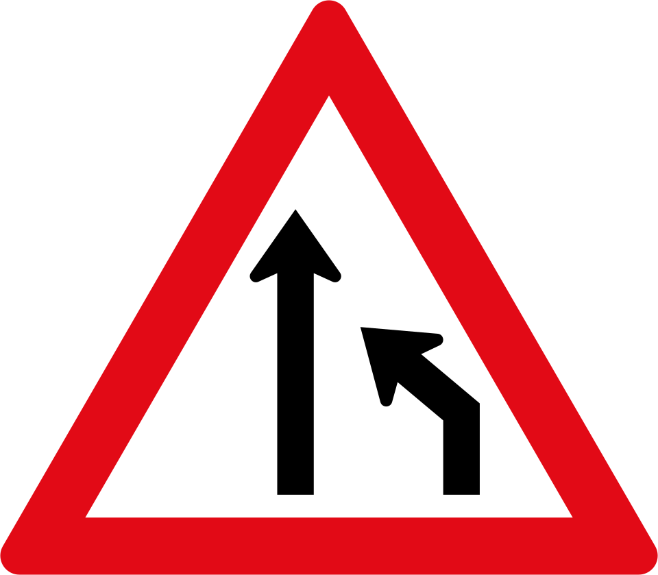 Lane ends (W214)