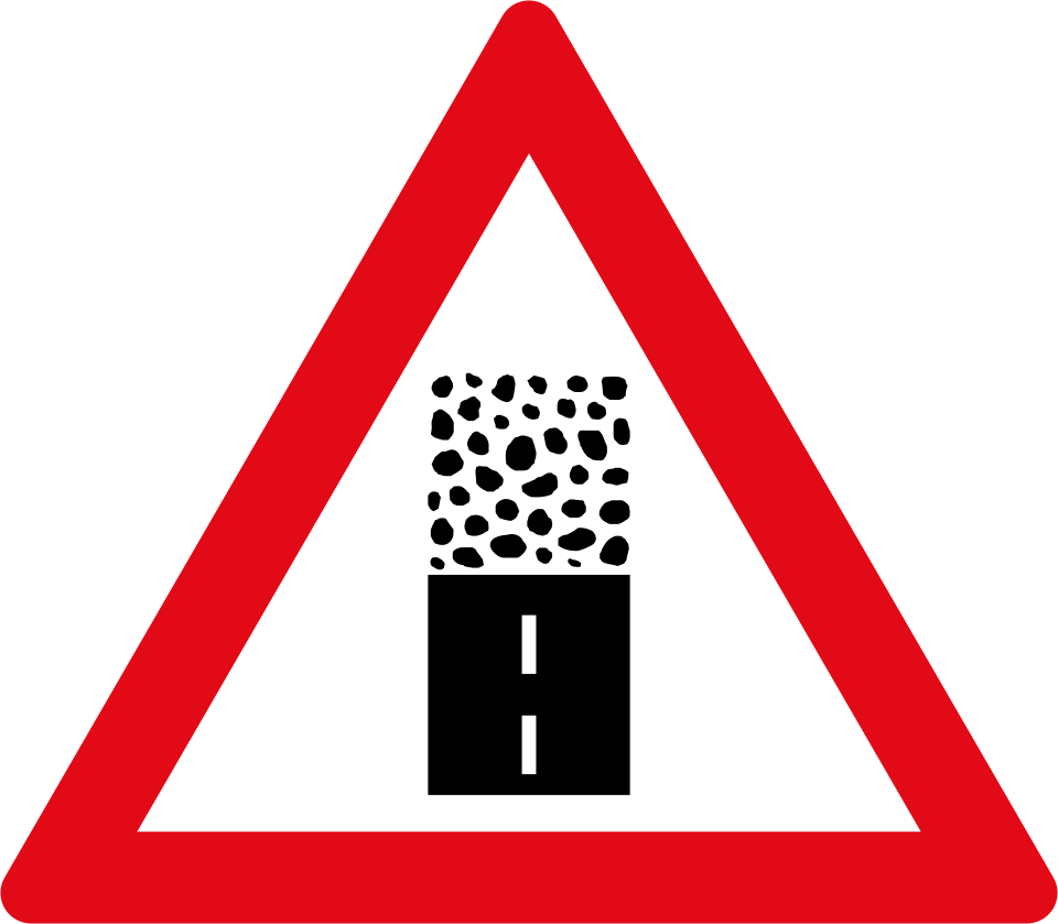 Gravel road begins (W325)