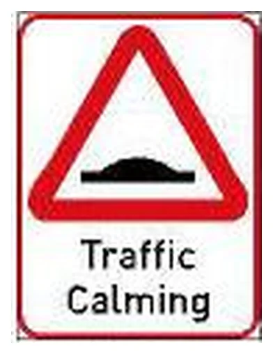 Speed humps with a text message (W332-RB)